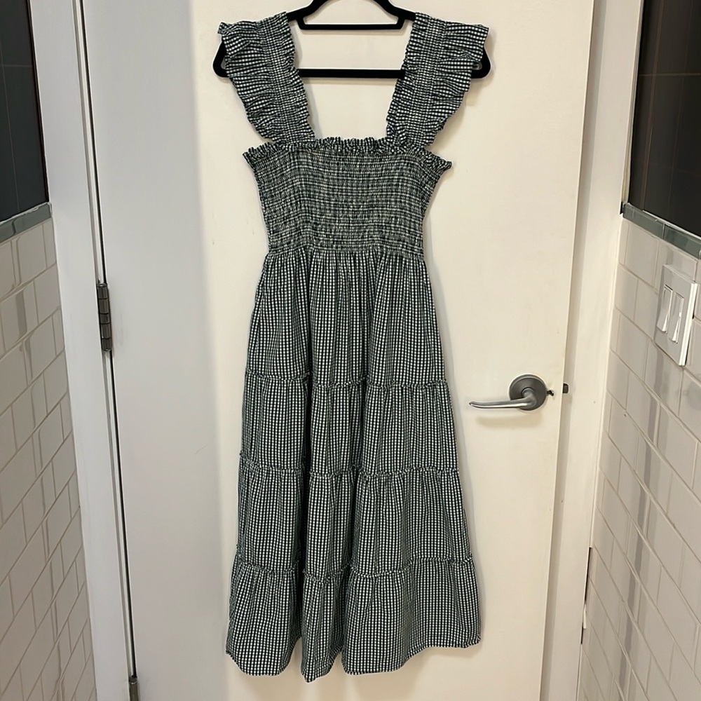 Hill House Ellie Dress - Green Gingham Size XXS